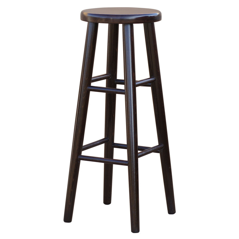 Sgabello da bar in faggio, 82 cm, colore noce
