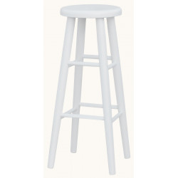 TABORET BAROWY 82CM BIEL