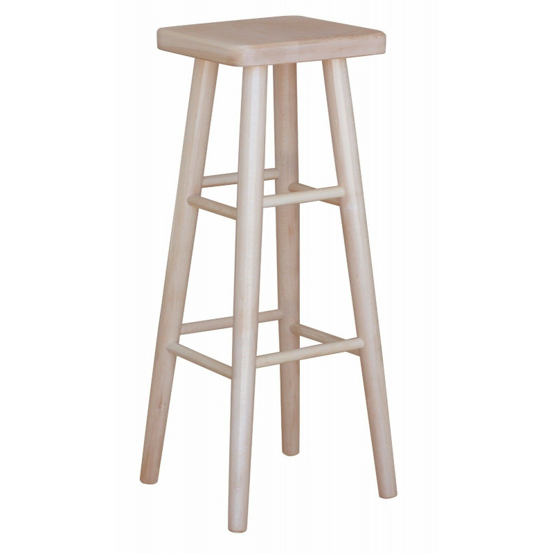 Sgabello da bar in faggio, 82 cm, vernice trasparente