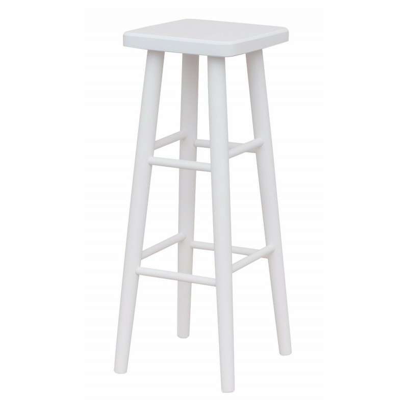 Beukenhouten barkruk, 82 cm, wit
