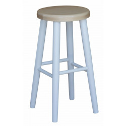 BARSTOOL WHITE 61CM VARNISHED
