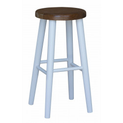 BARSTOOL WHITE 61CM OAK