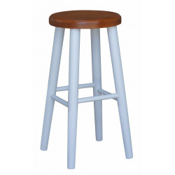 TABORET BIAŁY BAROWY 61CM...