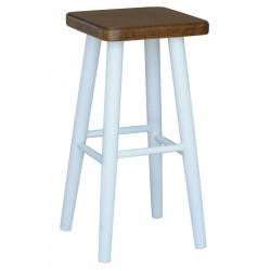 BARSTOOL WHITE 61CM OAK