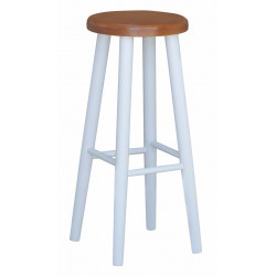 TABORET BIAŁY BAROWY 72 CM...