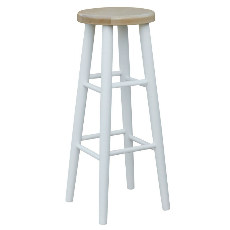 BARSTOOL WHITE 82 CM VARNISHED