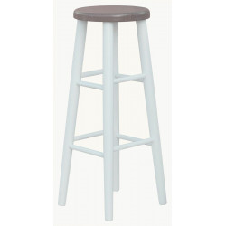 TABORET BIAŁY BAROWY 82 CM DĄB