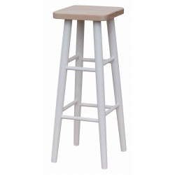 TABORET BIAŁY BAROWY 82 CM...