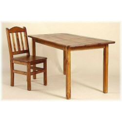 Set da pranzo in pino: 120 × 70 cm tavolo e 4 sedie