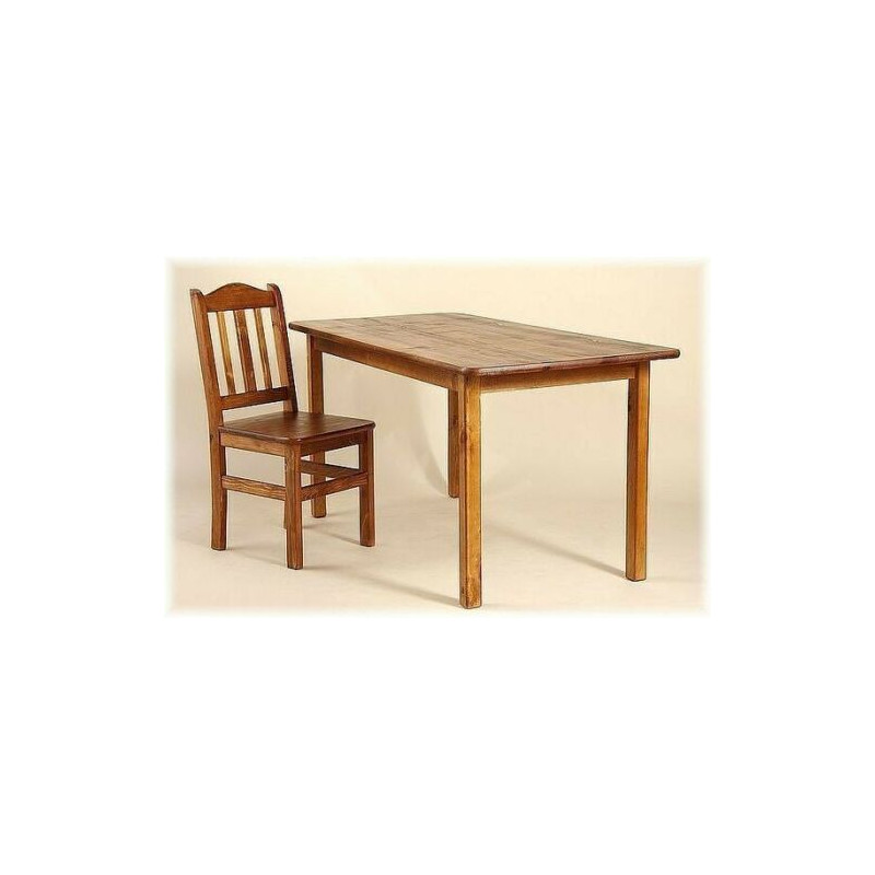 Set da pranzo in pino: 120 × 70 cm tavolo e 4 sedie