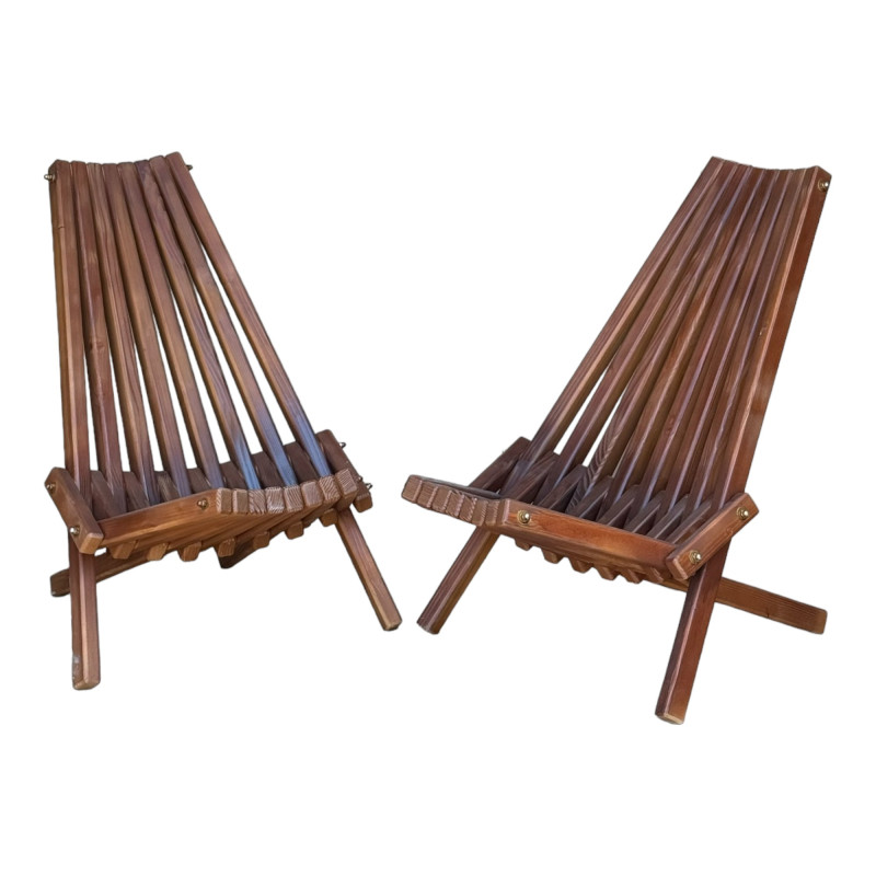 Eco garden chair made of solid pine wood directly from the manufacturer – 2 pieces