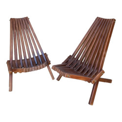 Öko-Gartenstuhl aus massivem Kiefernholz direkt vom Hersteller - 2 Stück