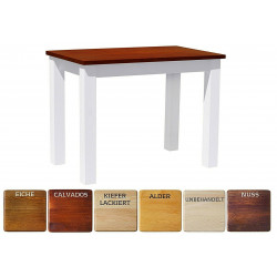 Kiefer Esstisch MASSIV Weiß