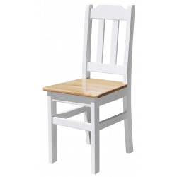 PINE CHAIR WHITE VARNISHED