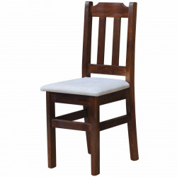 PINE CHAIR NUT UPHOLSTERY...